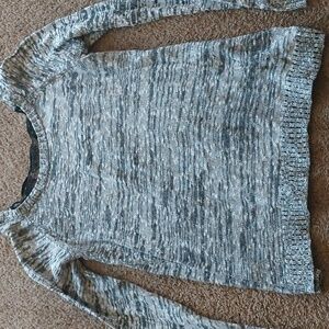 Torrid Marbled Knit Pullover Sweater Black Lace Yoke Size 2 (18/20)